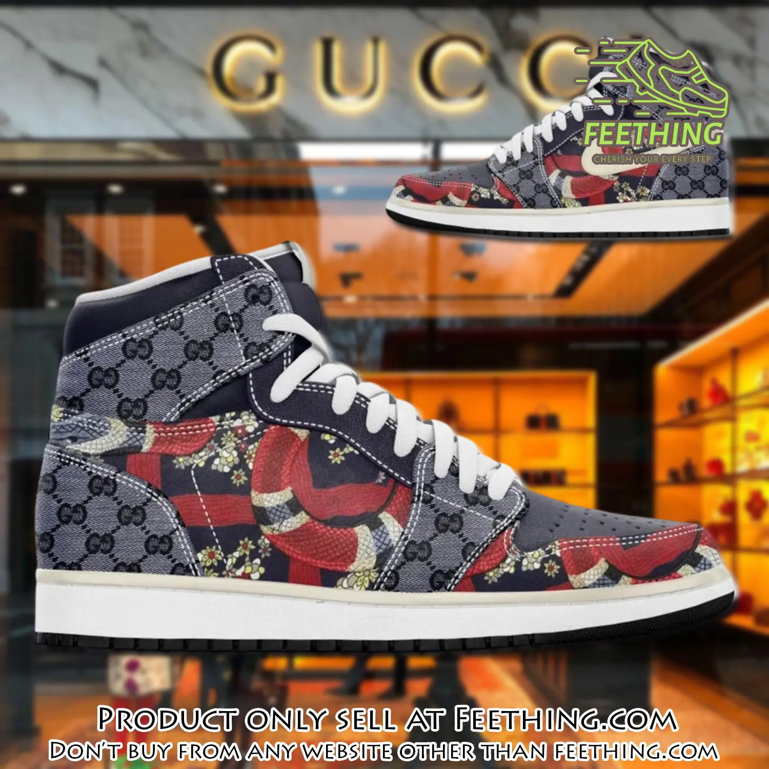 Gucci snake grey mouse luxury brand high air jordan sneaker shoes ft2933064